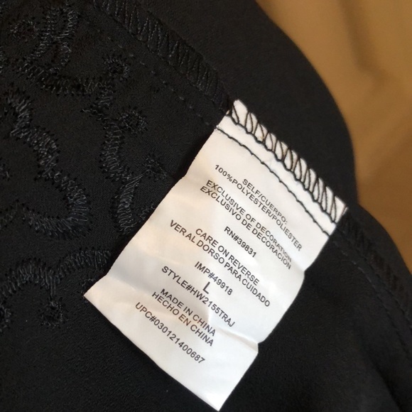 Black Embellished Top by hollywould Size L - Picture 9 of 11